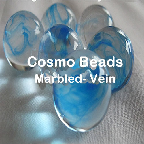 Vibrant Water Beads with Color Marble Veins