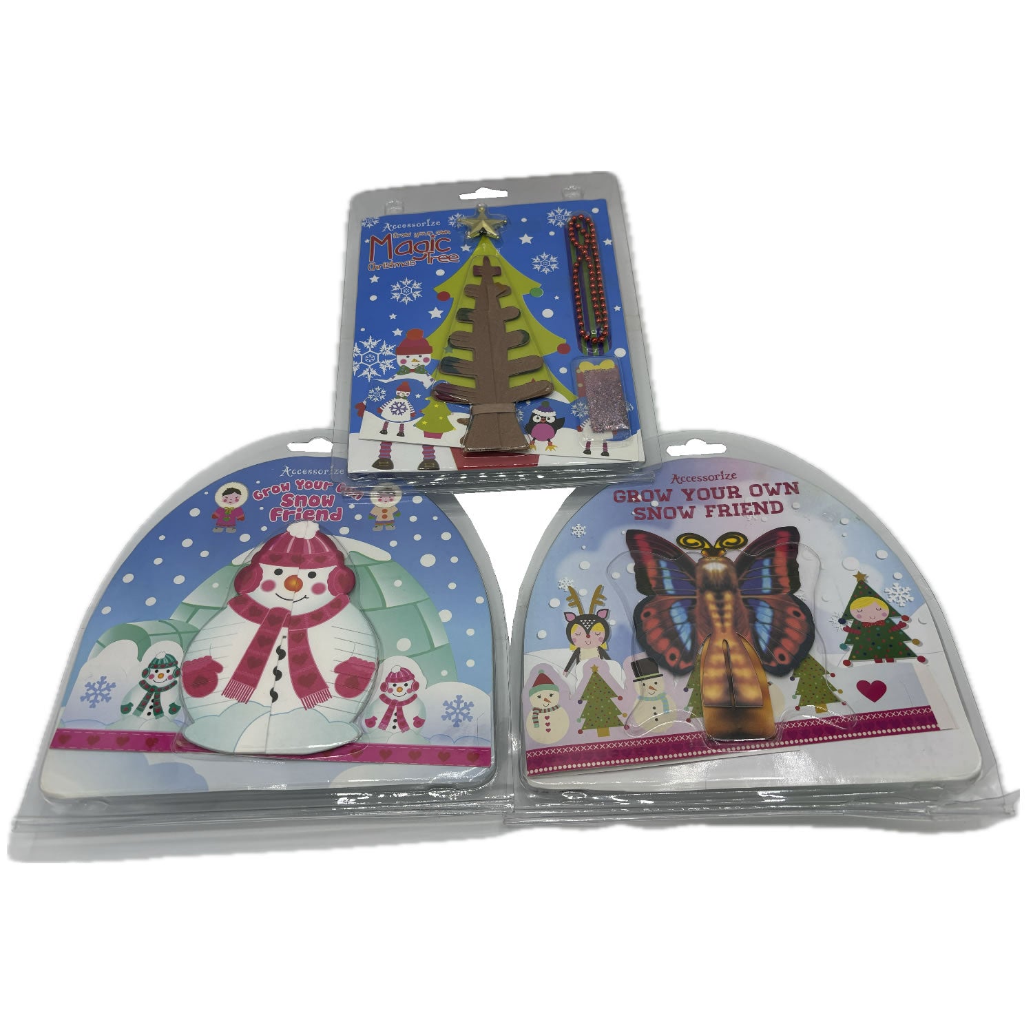 Magic Grow Kit Combo: Christmas Tree, Butterfly, and Snowman with Free Gift!