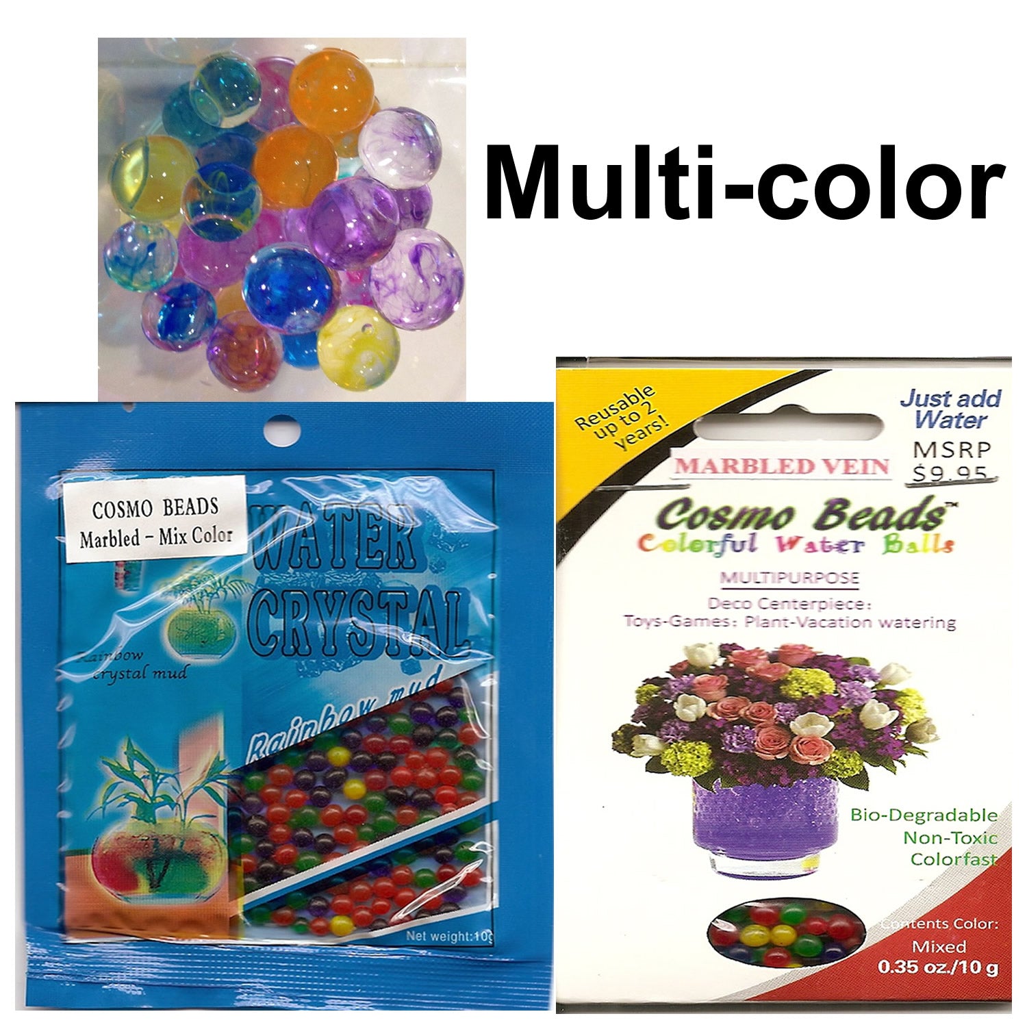 Marbled Vein Water Beads-6 Packs