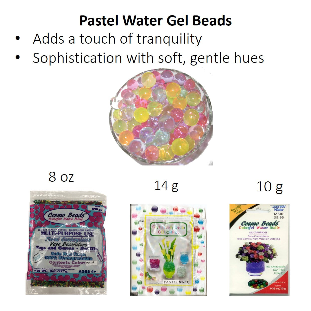 Pastel Water Crystal Gel Beads