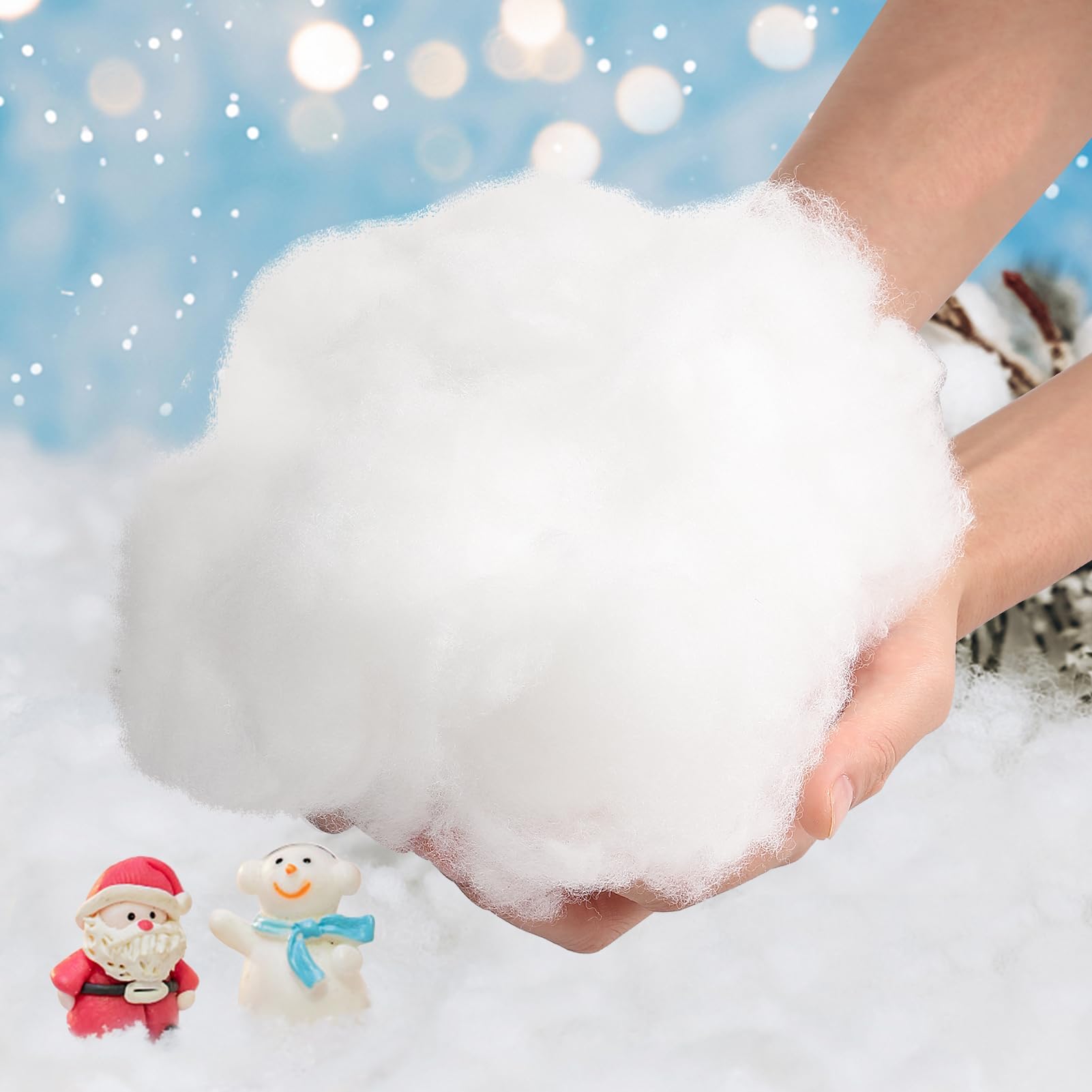 Super Realistic Fluffy Pull-Apart Artificial Snow – 2-Pack