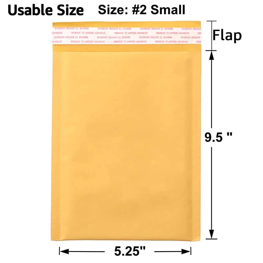 Gold Self-Seal Padded Mailers – Small, 50 Pieces