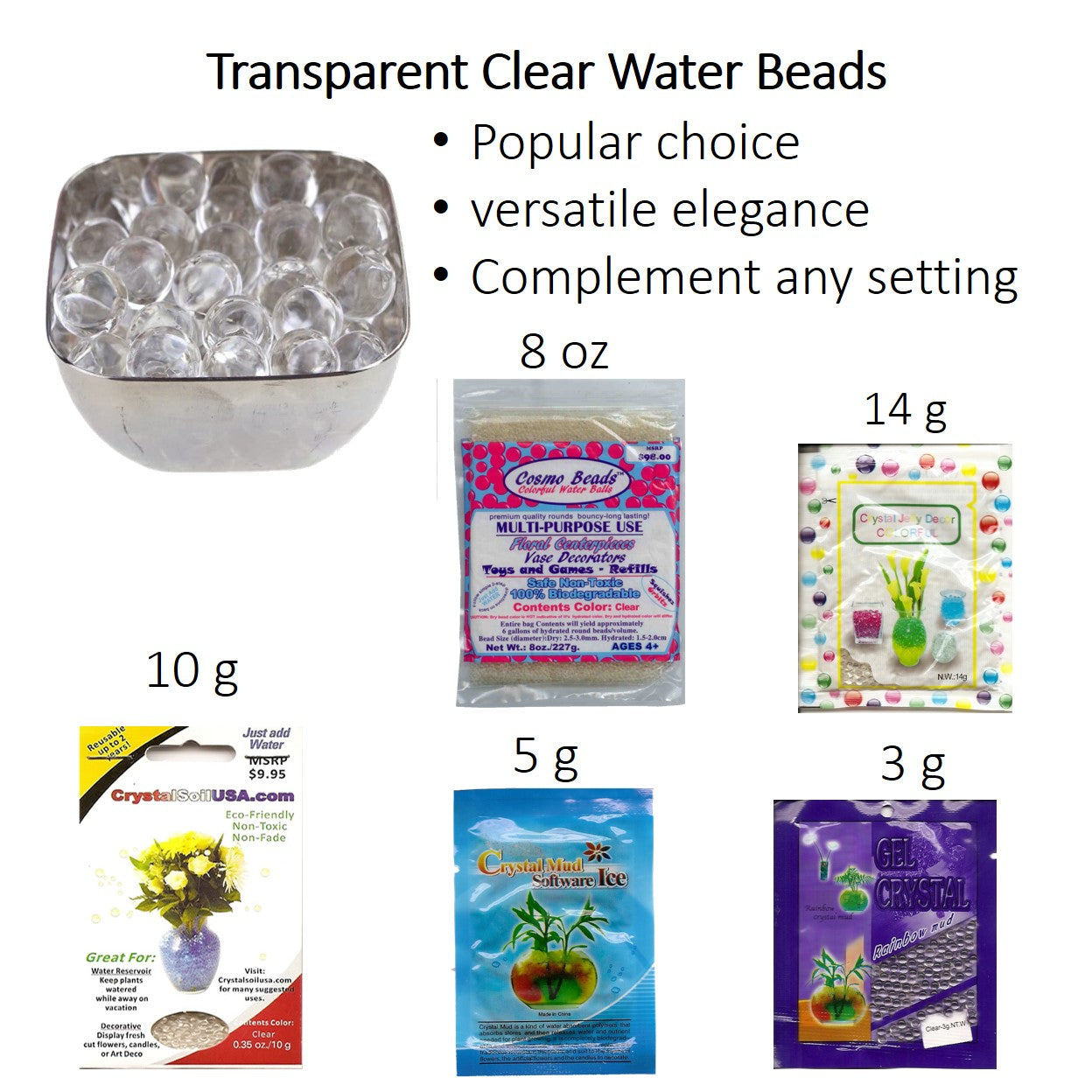 Transparent Water Gel Beads for Any Decor: Chic DIY Centerpieces